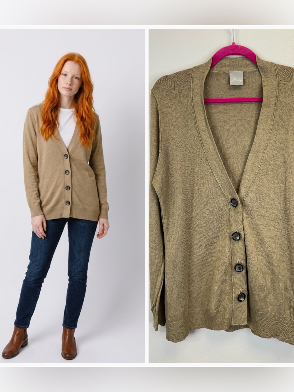 Poetry Linen Cotton Luxury Designer Cardigan Sweater Size M Academia Lagenlook